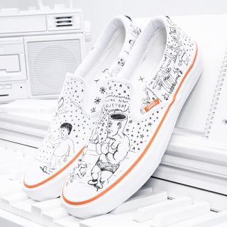 ヴァンズ(VANS)のVANS SLIPON DANIEL JOHNSTON × NO COMPLY(スニーカー)