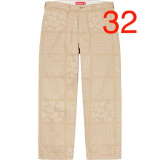 シュプリーム(Supreme)のSupreme Paisley Grid Chino Pant Khaki 32(チノパン)