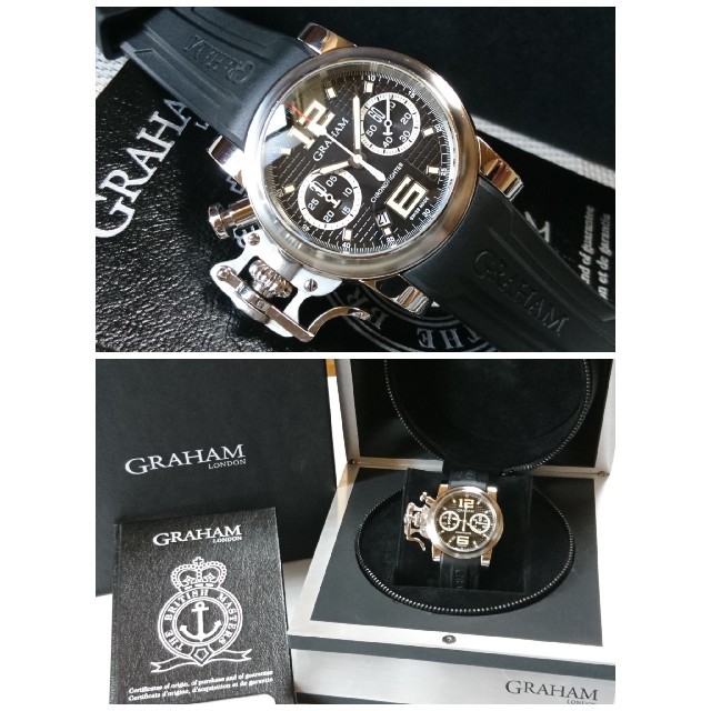 GRAHAM(グラハム)の☆美品☆ グラハム クロノファイター R.A.C ブラックショック / 腕時計 メンズの時計(腕時計(アナログ))の商品写真