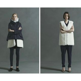 ユナイテッドアローズ(UNITED ARROWS)のリラクス　ボアベストセット　36 ブラック(モッズコート)