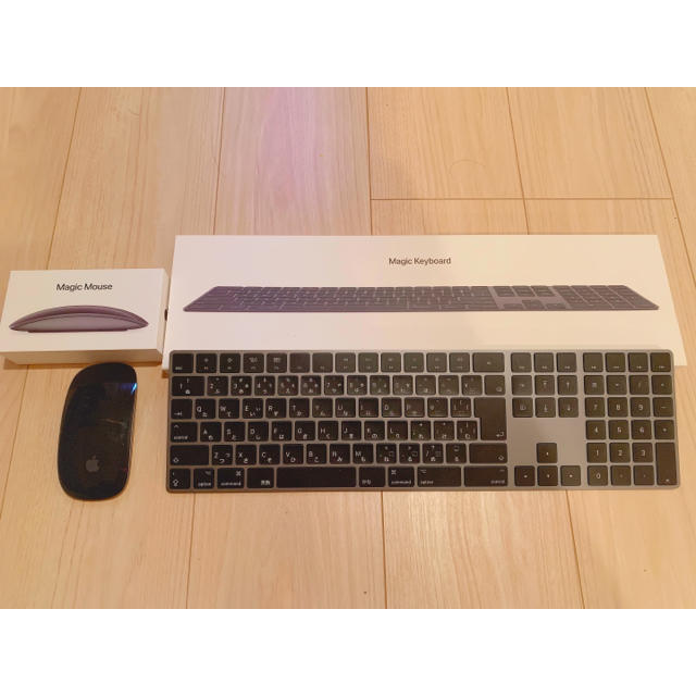 PC周辺機器Magic Mouse2、Magic keyboard ブラックセット