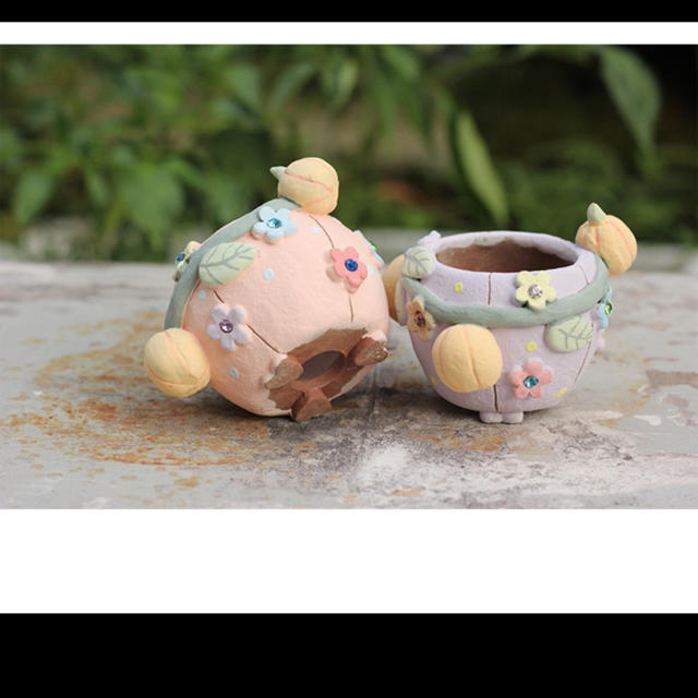 多肉植物　陶器鉢 ハンドメイドのフラワー/ガーデン(プランター)の商品写真