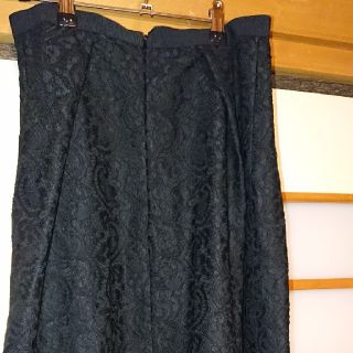 ザラ(ZARA)の☆ZARA ブラックレースのウエストゴムスカート(ひざ丈スカート)