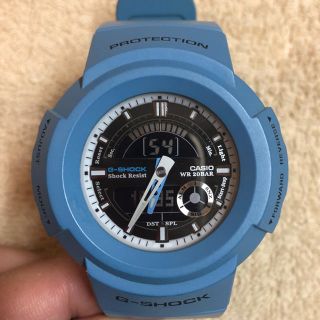 ジーショック(G-SHOCK)の【レア】稼働品 G-SHOCK(デジアナ) AW-582E ブルー(腕時計(アナログ))