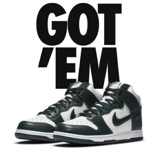 ナイキ(NIKE)のNIKE DUNK HIGH SP Spartan Green 26.5cm(スニーカー)