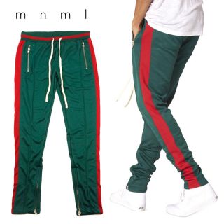 フィアオブゴッド(FEAR OF GOD)のmnml ミニマル トラックパンツ TRACK PANTS グリーン×レッド(その他)