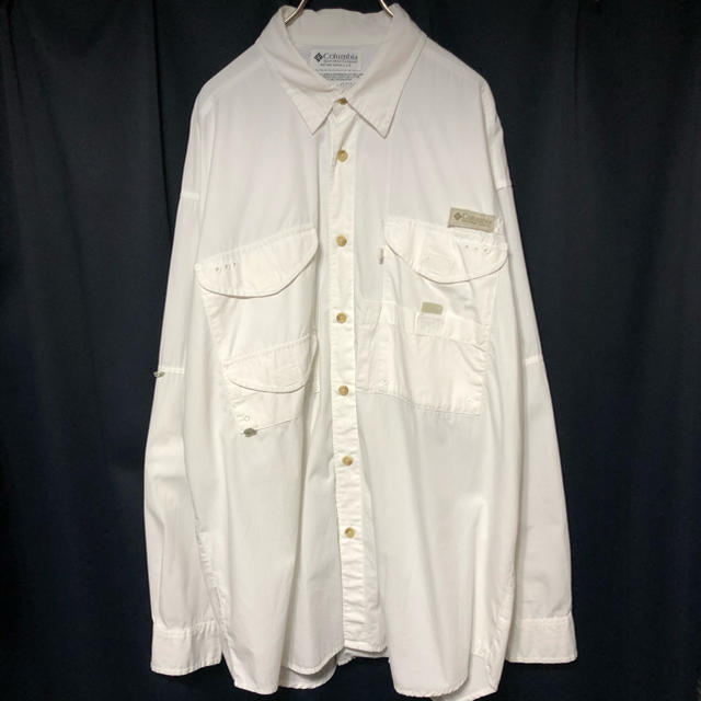 古着 90’s Columbia PFG フィッシングシャツ ホワイト