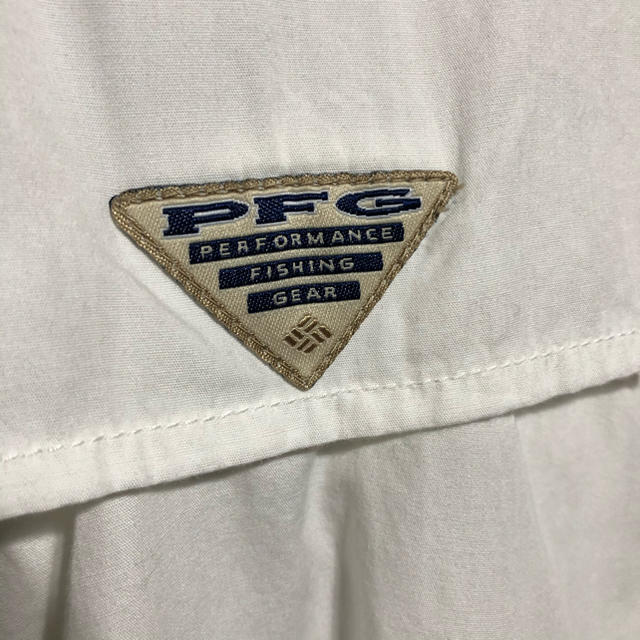 Columbia(コロンビア)の古着 90’s Columbia PFG フィッシングシャツ ホワイト メンズのトップス(シャツ)の商品写真