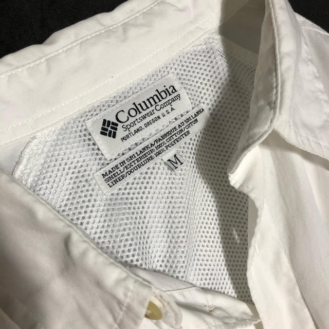 Columbia(コロンビア)の古着 90’s Columbia PFG フィッシングシャツ ホワイト メンズのトップス(シャツ)の商品写真