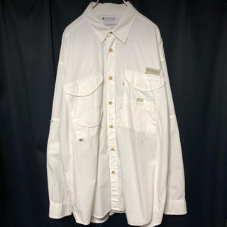 コロンビア(Columbia)の古着 90’s Columbia PFG フィッシングシャツ ホワイト(シャツ)