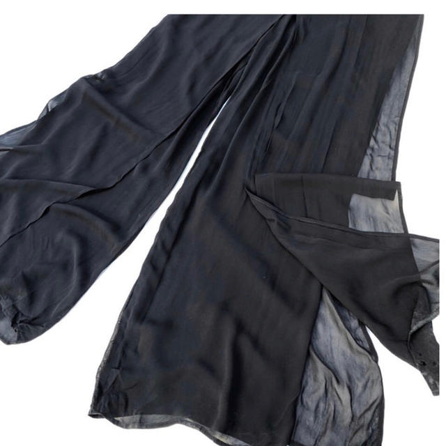 Yohji Yamamoto(ヨウジヤマモト)のレイヤード　デザイン　パンツ　古着 メンズのパンツ(その他)の商品写真