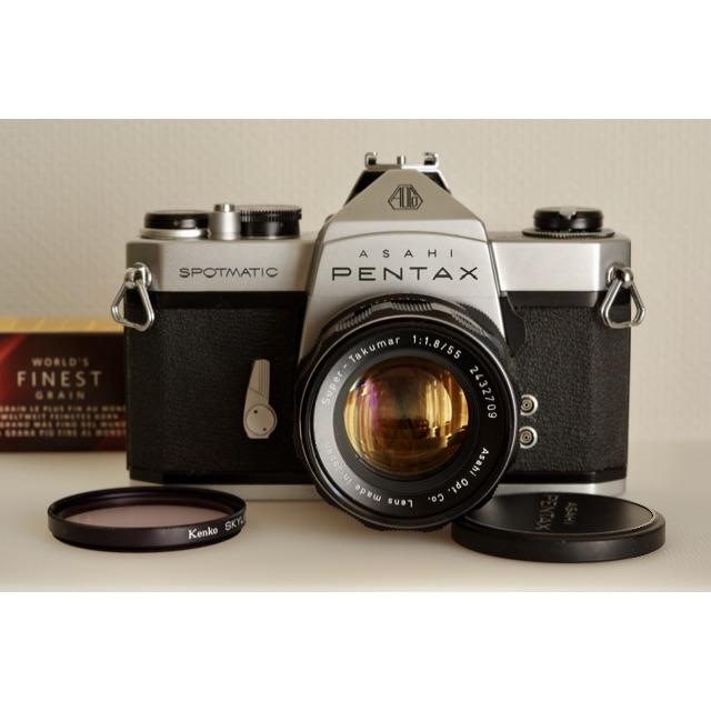 PENTAX(ペンタックス)のPentax SP + Super-Takumar 1:1.8 / 55 美品・ スマホ/家電/カメラのカメラ(フィルムカメラ)の商品写真