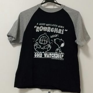 ピーナッツ(PEANUTS)のスヌーピー チャーリー・ブラウン Tシャツ Sサイズ ブラック(Tシャツ(半袖/袖なし))