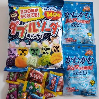 ユーハミカクトウ(UHA味覚糖)の【期間限定】かむかむラムネ ダブルソーダキャンディぷっちょ 詰め合わせ(菓子/デザート)