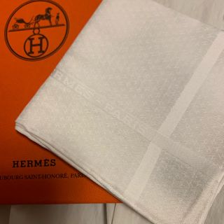 エルメス(Hermes)のエルメスハンカチ♡新品未使用ホワイト(ハンカチ)