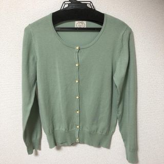 トッコ(tocco)のtocco カーディガン　くすみグリーン　M(カーディガン)