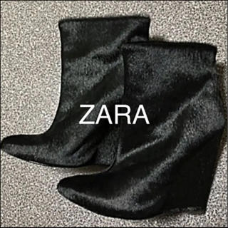 ザラ(ZARA)のZARA☆37☆ハラコ素材♡ブーツ♡(´∀｀*)(ブーツ)