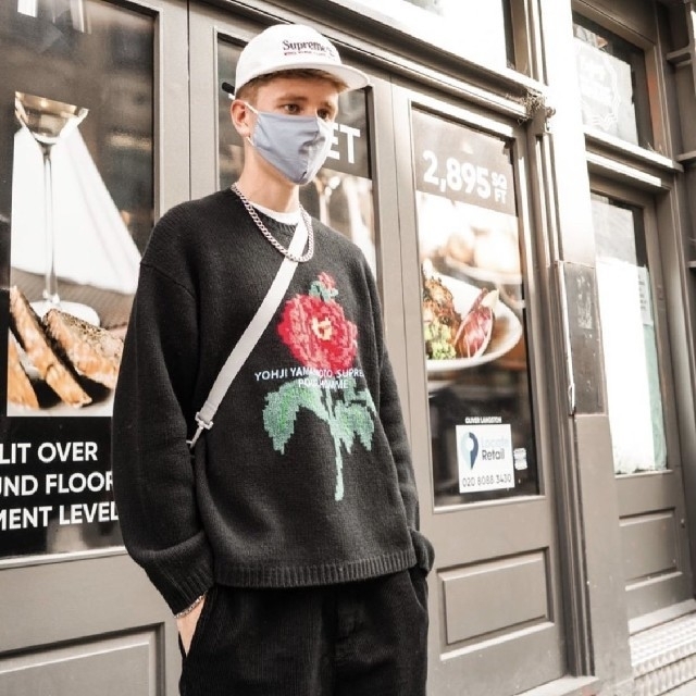 最安値 supreme yohji yamamoto sweater M 黒