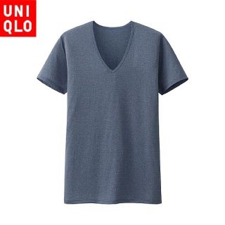 ユニクロ(UNIQLO)の【新品】UNIQLO(ユニクロ)エアリズム メッシュVネックT半袖サイズL(その他)