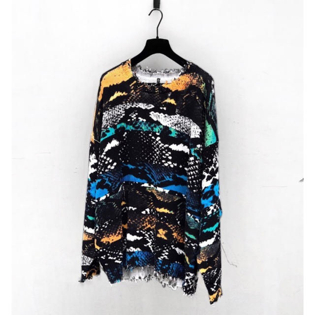 最終値下！R13 snakeprint oversize sweater ニット