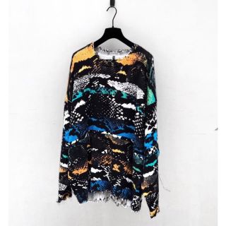 アールサーティーン(R13)の最終値下！R13 snakeprint oversize sweater ニット(ニット/セーター)