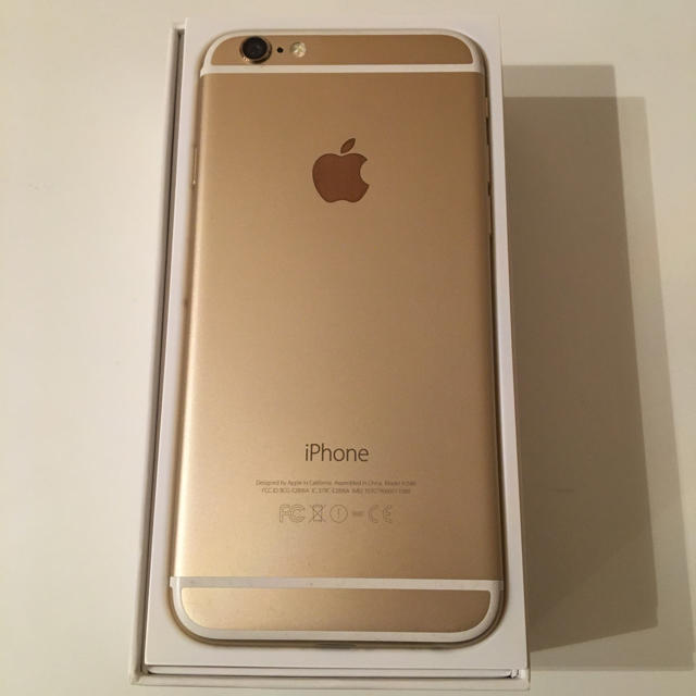 スマートフォン本体【超美品 付属品未使用】iPhone 6 Gold 64 GB Softbank