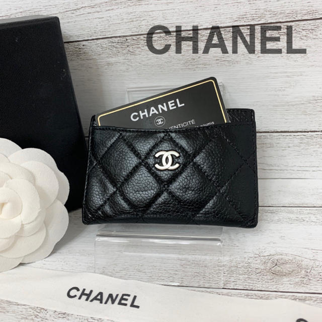 美品CHANEL シャネル カードケース カンボンライン 名刺入れ＆カード入れ黒