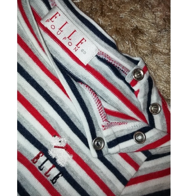 ELLE(エル)のELLE★エル★子供服★80★ボーダー★ロングＴシャツ★フーセンウサギ㈱ キッズ/ベビー/マタニティのベビー服(~85cm)(シャツ/カットソー)の商品写真