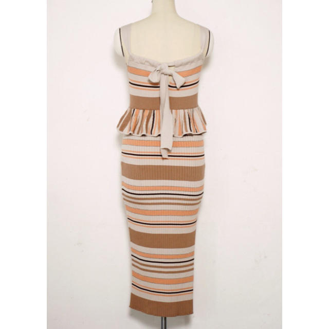 【最終値下げ】Multi Stripe Back Ribbon Dress