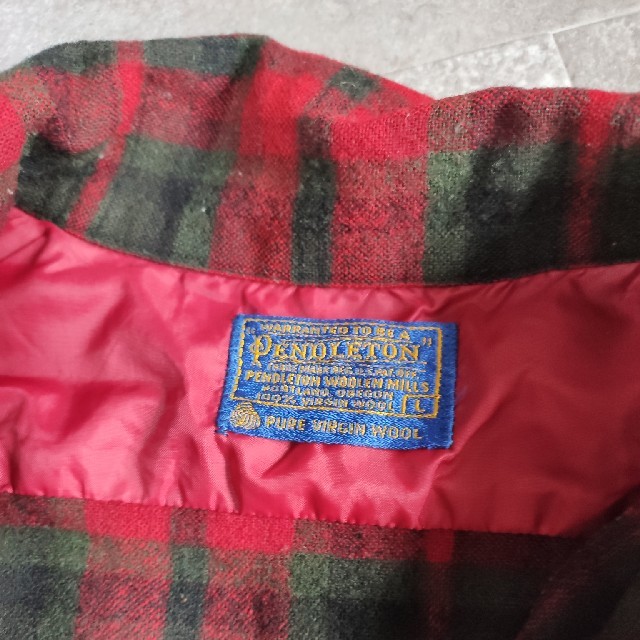 【PENDLETON】ペンドルトン バージンウールシャツ グリーン×レッド 2