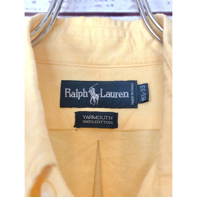 POLO RALPH LAUREN(ポロラルフローレン)の90s ラルフローレン YARMOUTH　オックスフォードボタンダウン　イエロー メンズのトップス(シャツ)の商品写真