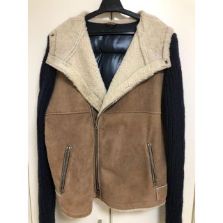 フィアオブゴッド(FEAR OF GOD)の【正規品】dacute■ITALY■ダクテ■イタリア■ムートン×レザー×ニット(レザージャケット)