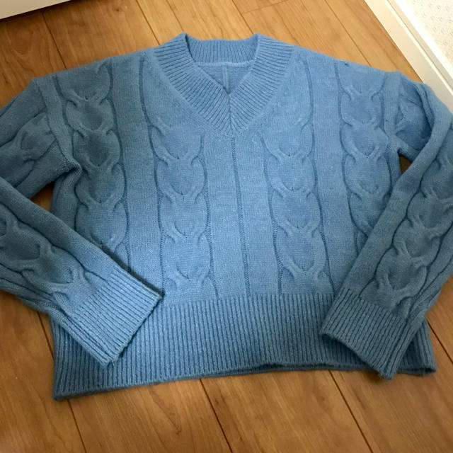 SNIDEL(スナイデル)の水色ニットセーター レディースのトップス(ニット/セーター)の商品写真
