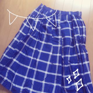 ドットアンドストライプスチャイルドウーマン(Dot&Stripes CHILDWOMAN)のブルーチェックスカート(ひざ丈スカート)