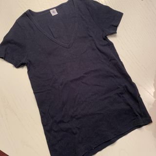 プチバトー(PETIT BATEAU)のプチバトー　ＶネックTシャツ　ネイビー(Tシャツ(半袖/袖なし))