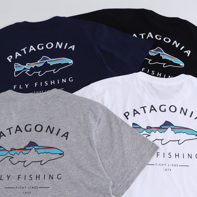 patagonia(パタゴニア)の夏物売り尽くしセール　patagonia　半袖Tシャツ　ホワイト　Mサイズ メンズのトップス(Tシャツ/カットソー(半袖/袖なし))の商品写真