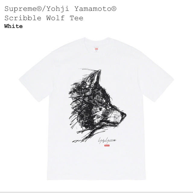 supreme Scribble Wolf Tee M シュプリーム