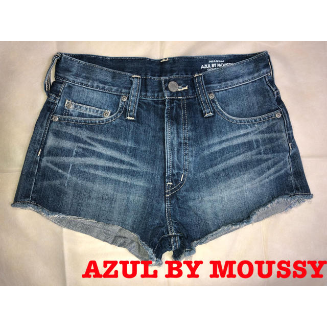 AZUL by moussy(アズールバイマウジー)のAZUL BY MOUSSY *アズール ハイウエストデニムショートパンツ美品✨ レディースのパンツ(ショートパンツ)の商品写真