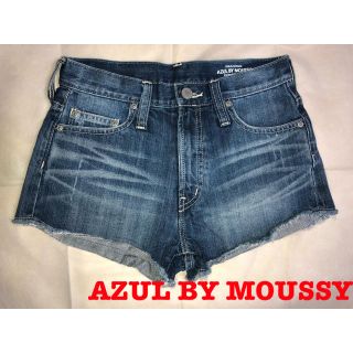 アズールバイマウジー(AZUL by moussy)のAZUL BY MOUSSY *アズール ハイウエストデニムショートパンツ美品✨(ショートパンツ)