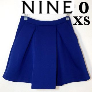 ナイン(NINE)の【0サイズ】NINE（ナイン）ロイヤルブルーミニスカート(ミニスカート)