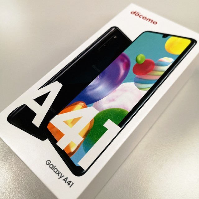 Galaxy(ギャラクシー)の新品 Galaxy A41 docomo SC-41A (黒)SIMロック解除 スマホ/家電/カメラのスマートフォン/携帯電話(スマートフォン本体)の商品写真