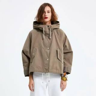 ザラ(ZARA)の期間限定値下げZARAザラオーバーサイズマウンテンパーカー2019ベージュ(マウンテンパーカー)