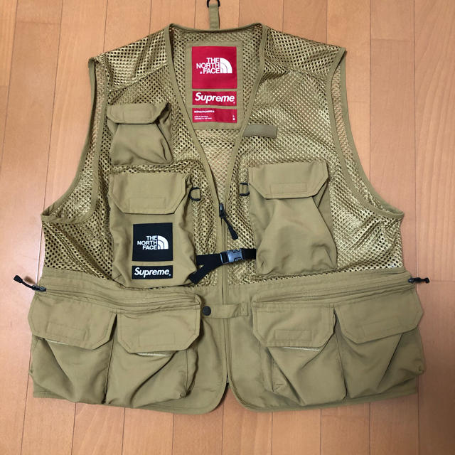 supreme the north face cargo vest ＬGOLDメンズ