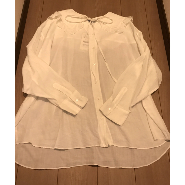 ZARA(ザラ)のザラ　フリル丸襟ブラウス レディースのトップス(シャツ/ブラウス(長袖/七分))の商品写真