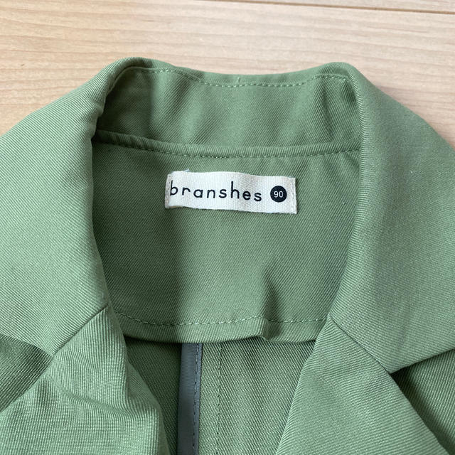 Branshes(ブランシェス)のロングジャケット　ライトアウター　コート　カーキ キッズ/ベビー/マタニティのキッズ服男の子用(90cm~)(ジャケット/上着)の商品写真