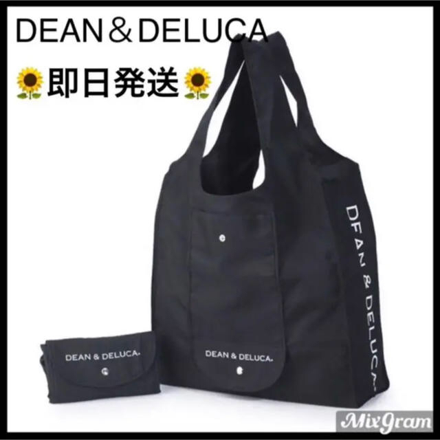 DEAN & DELUCA(ディーンアンドデルーカ)のDEAN＆DELUCAブラックエコバッグ✯ショッピングバッグ　ディーン&デルーカ レディースのバッグ(エコバッグ)の商品写真