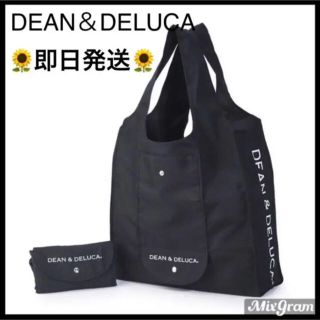 ディーンアンドデルーカ(DEAN & DELUCA)のDEAN＆DELUCAブラックエコバッグ✯ショッピングバッグ　ディーン&デルーカ(エコバッグ)