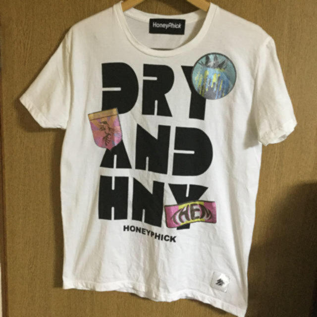 値下げHoney phickグラフィックロゴxスタンププリントロゴTシャツ未使用