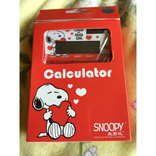 スヌーピー(SNOOPY)のスヌーピー   電卓　赤(オフィス用品一般)