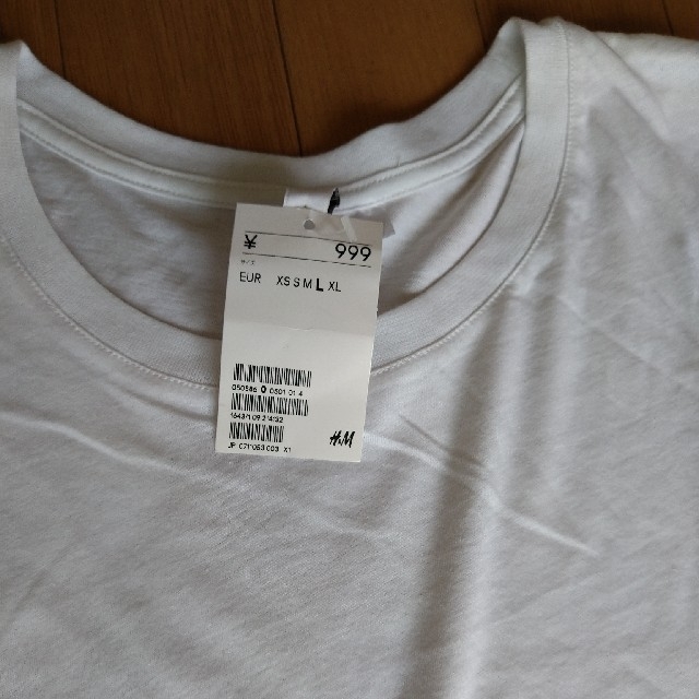 H&M(エイチアンドエム)の新品タグ付き☆H&M　BIGサイズＴシャツ　Lサイズ レディースのトップス(Tシャツ(半袖/袖なし))の商品写真